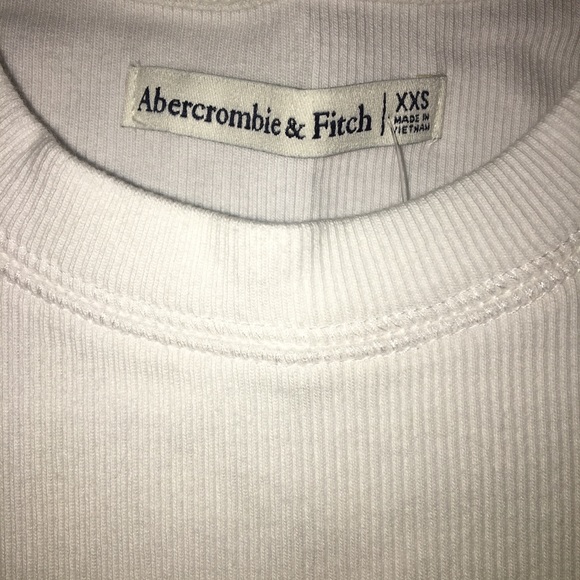 Abercrombie & Fitch White Ribbed Crewneck Bodysuit - Picture 3 of 4